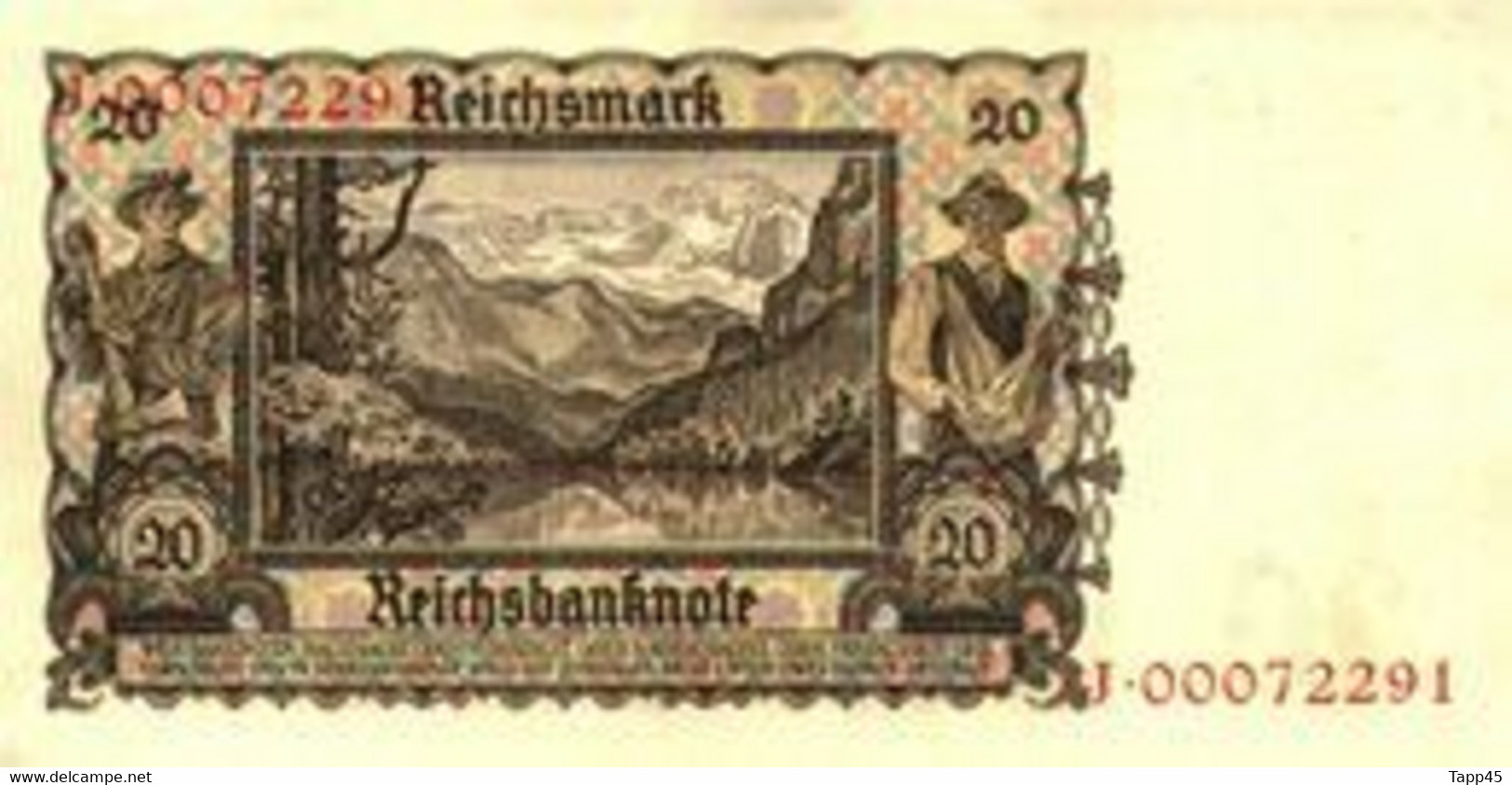 2 Billets > Allemagne  > 15 Juin 1939   20 Reichsmark > Comme Neuf / SUP  > C 04 > - 20 Reichsmark