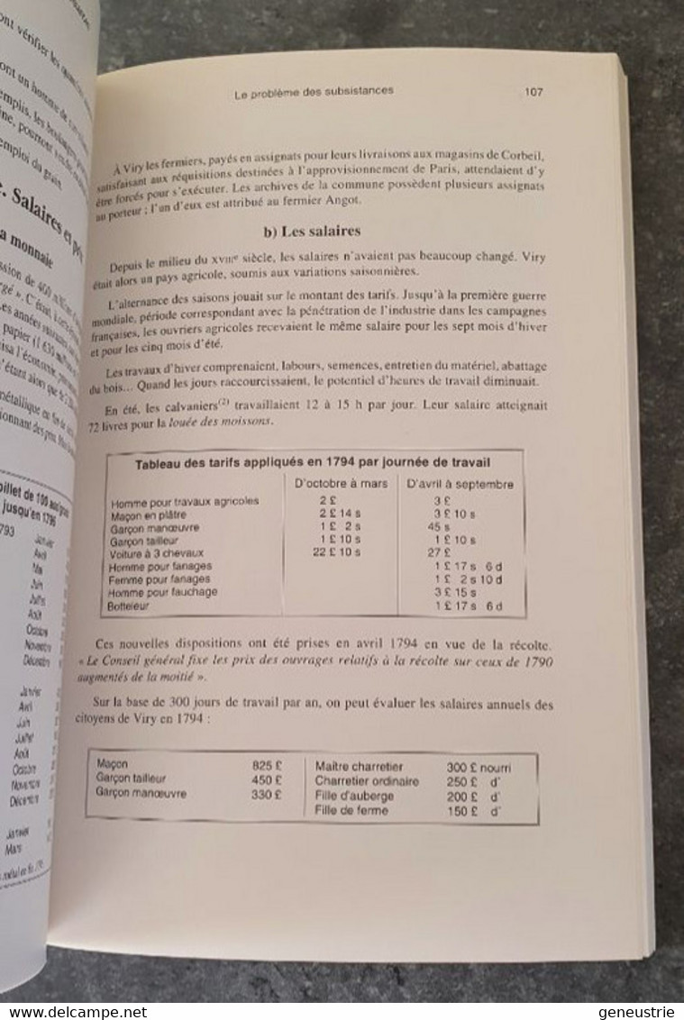 Livre 1992  - 1000 Ex "Viry-Chatillon Sous La Révolution Et L'Empire Par Jeannie Buisson" - Ile-de-France