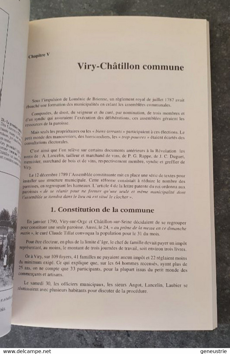 Livre 1992  - 1000 Ex "Viry-Chatillon Sous La Révolution Et L'Empire Par Jeannie Buisson" - Ile-de-France