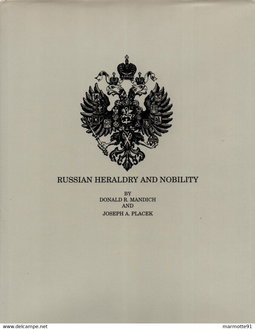 RUSSIAN HERALDRY AND NOBILITY BY D.R. MANDICH  HERALDIQUE ET NOBLESSE RUSSE TSAR RUSSIE IMPERIALE - Europa