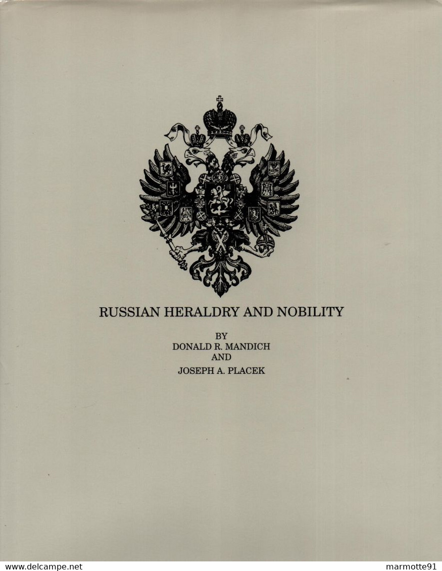 RUSSIAN HERALDRY AND NOBILITY BY D.R. MANDICH  HERALDIQUE ET NOBLESSE RUSSE TSAR RUSSIE IMPERIALE - Europe