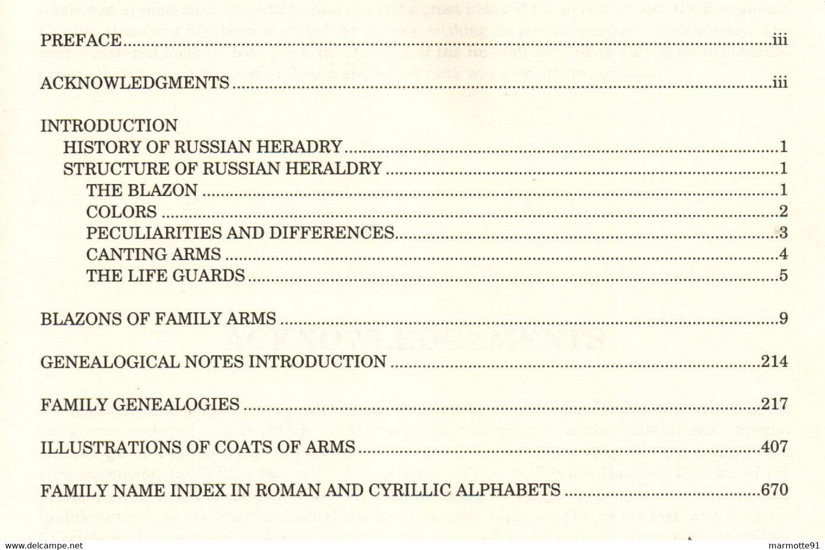 RUSSIAN HERALDRY AND NOBILITY BY D.R. MANDICH  HERALDIQUE ET NOBLESSE RUSSE TSAR RUSSIE IMPERIALE - Europe