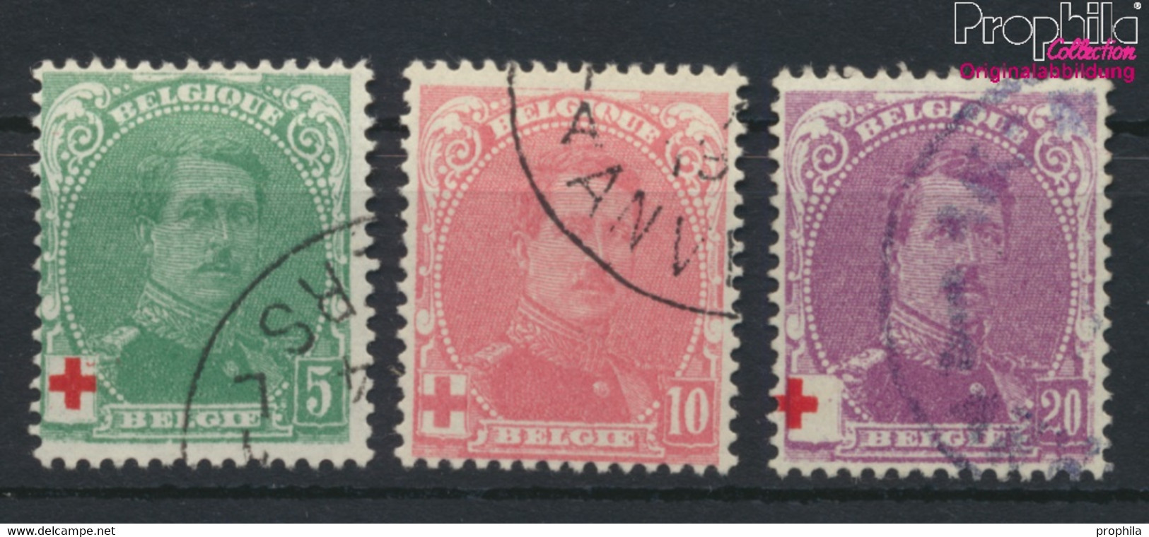 Belgien 107-109 (kompl.Ausg.) Gestempelt 1914 Rotes Kreuz (9861822 - 1918 Cruz Roja