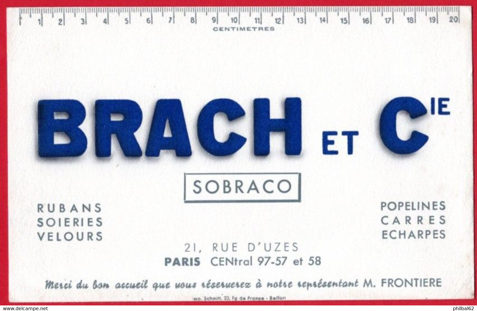 Buvard Brach Et Cie. Popelines, Carrés, écharpes, Rubans, Soieries, Velours. - Textile & Vestimentaire