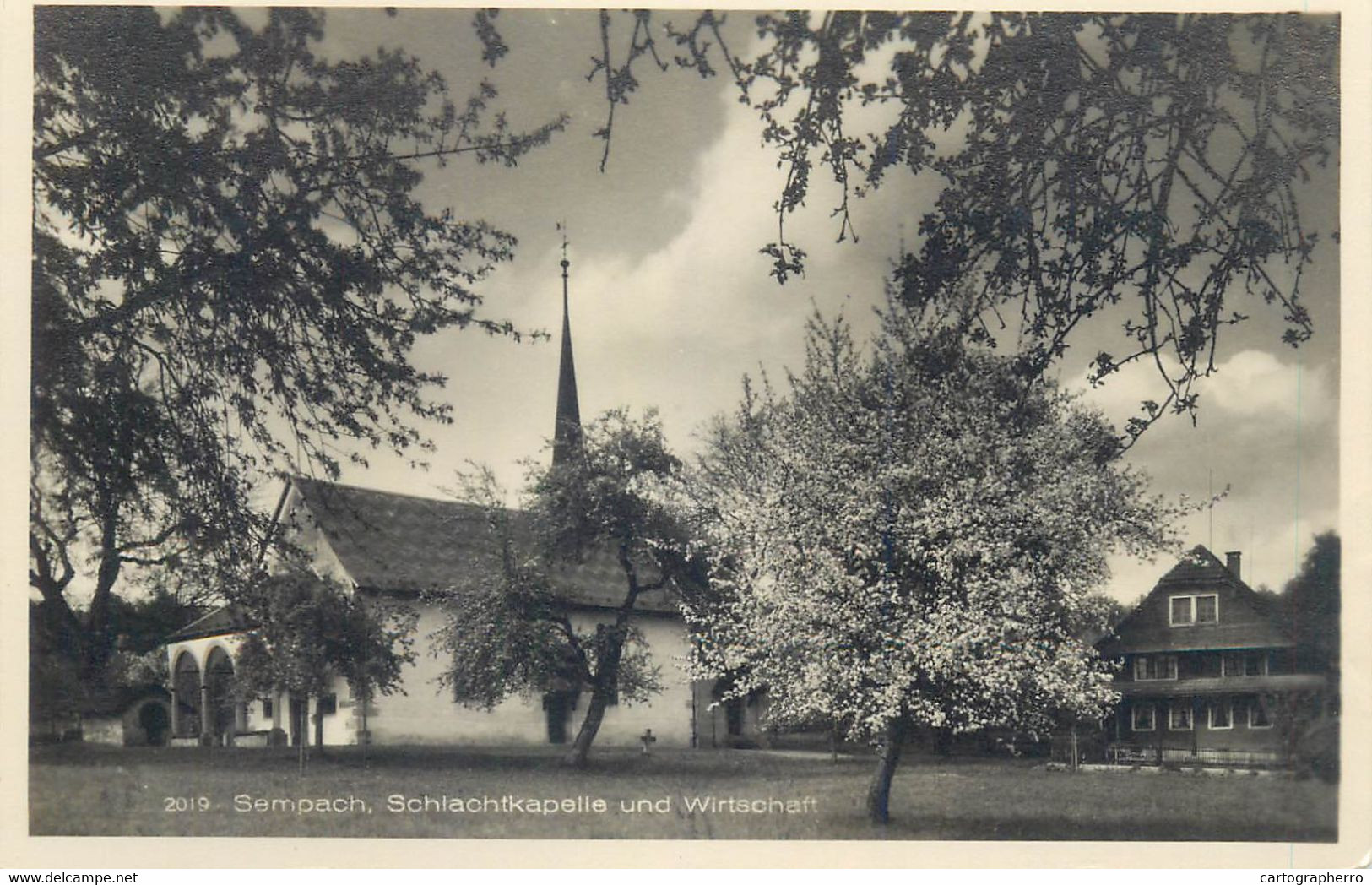 Switzerland Postcard Sempach Schlachtkapelle Und Wirtschaft - Sempach