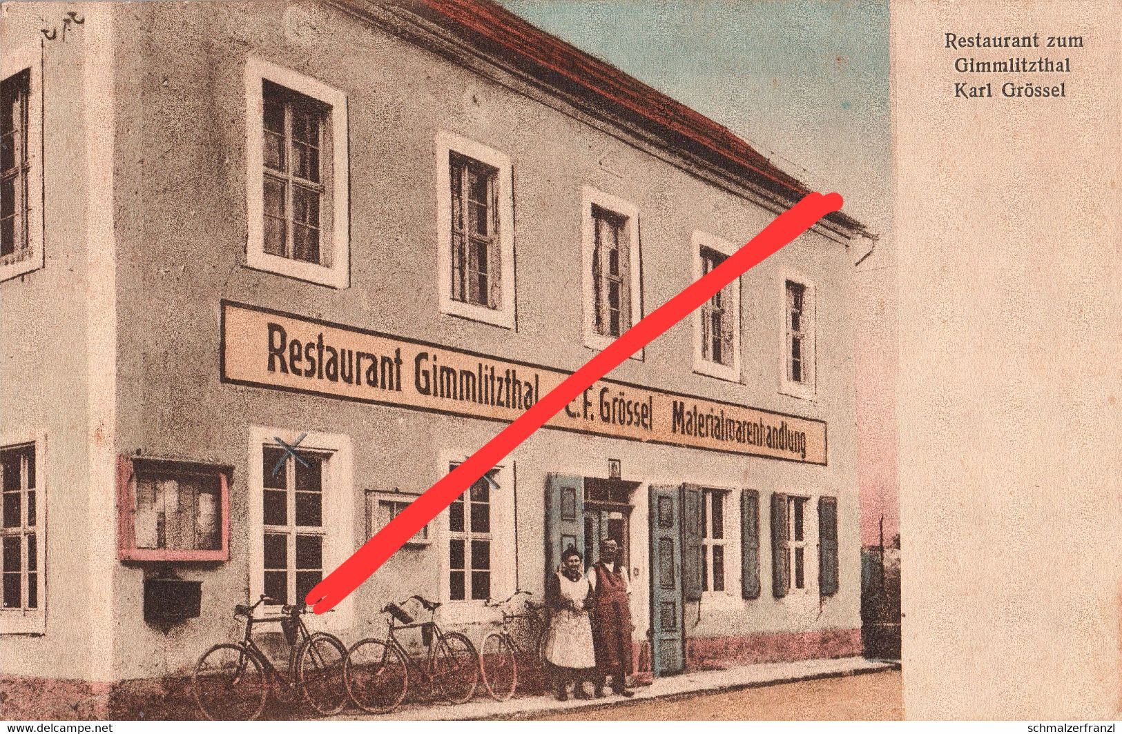 AK Lichtenberg Restaurant Gasthof Gimmlitzthal Gimmlitztal Karl Größel Dittersbach Mulda Frauenstein Freiberg Erzgebirge - Mulda (Erzgeb.)