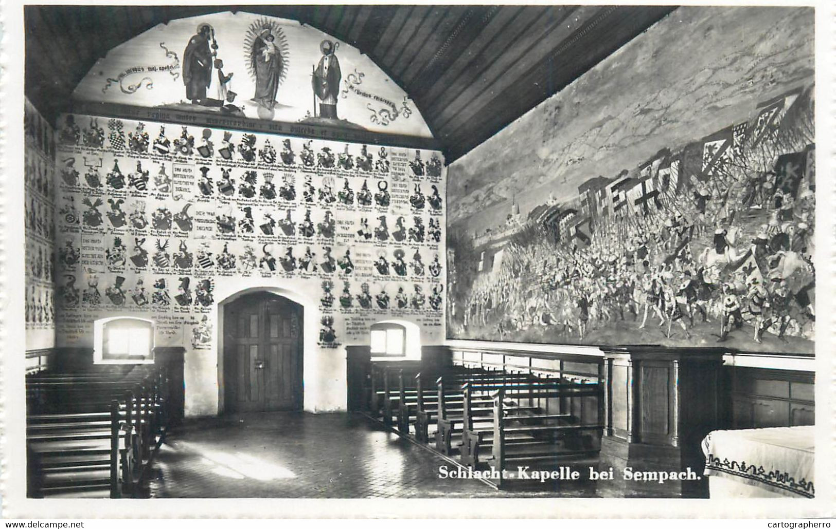 Switzerland Postcard Sempach Inneres Der  Schlachtkapelle - Sempach
