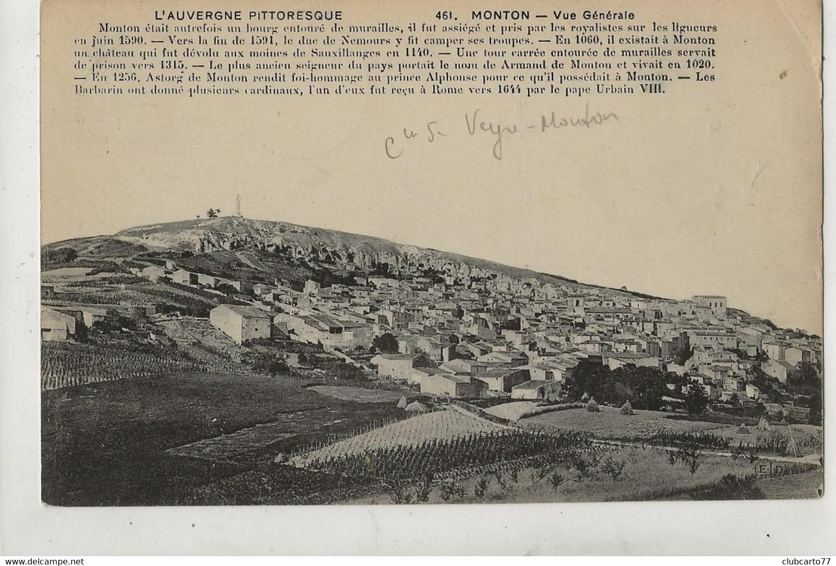 Veyre-Monton (63) : Vue Générale Du Monton  En 1912 PF. - Veyre Monton