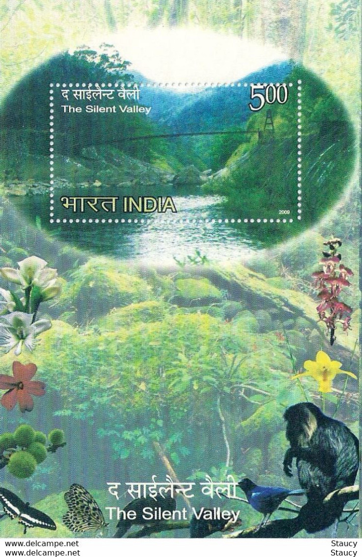 INDIA 2009 THE SILENT VALLEY Miniature Sheet/SS MS MNH P.O Fresh & Fine - Sparrows