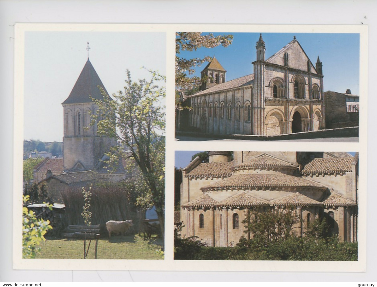 Melle, église Saint Hilaire (cp Vierge Multivues éd Rosenthal) - Melle