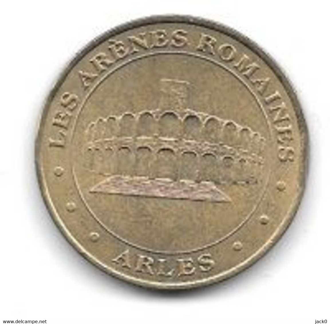 Médaille Touristique,Monnaie De Paris  2001,Ville  ARLES  LES  ARENES  ROMAINES  (13) Verso  MILLENNIUM  2001,cote 30 € - 2001