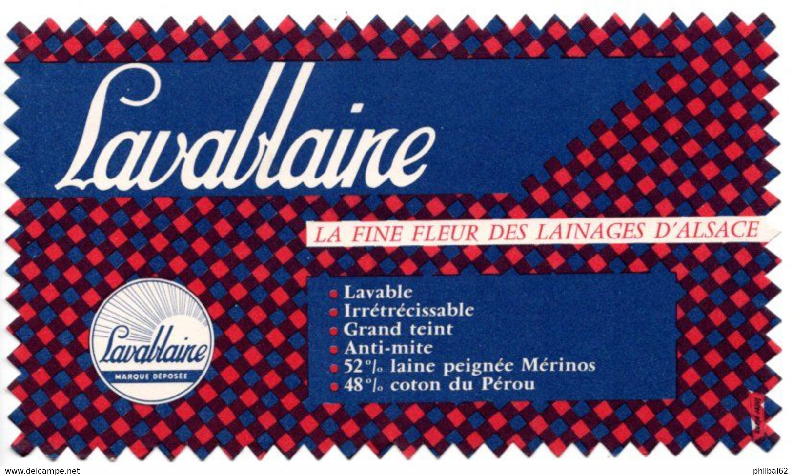 Buvard Lavablaine, Lainage D'Alsace. - Kleidung & Textil