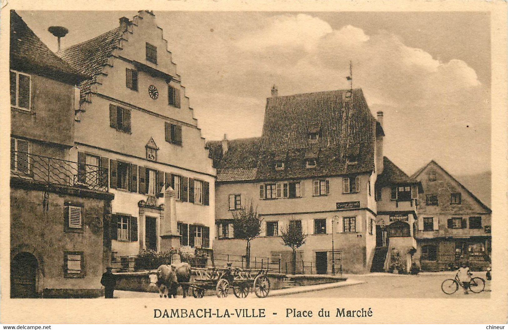 DAMBACH LA VILLE PLACE DU MARCHE - Dambach-la-ville