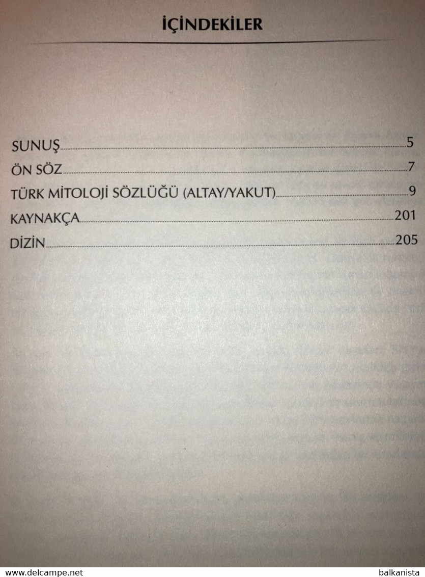 Turk Mitoloji Sozlugu - Turkish Turkic Mythology  Dictionary - Dictionaries