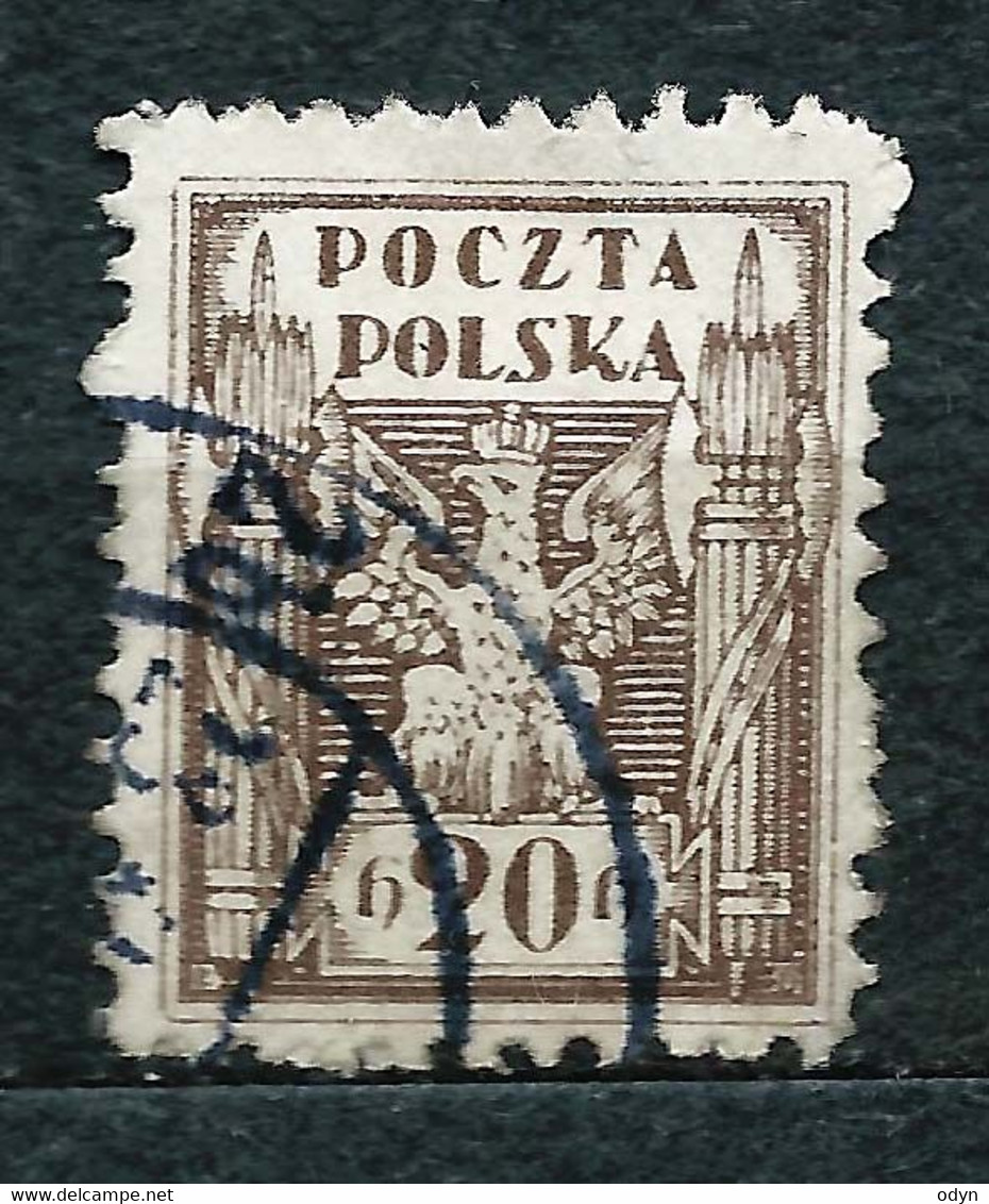 Poland 1919, MiNr 69 Error B1 (ref. Fischer Nr 77 B1) Used - Varietà E Curiosità