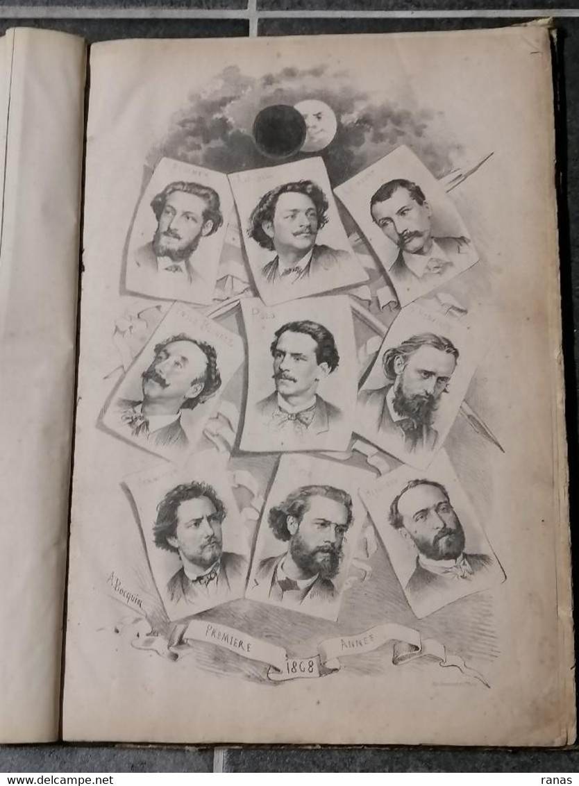 Reliure L'éclipse Première Année 1868 André Gill Pépin Pilotell + Doubles Pages + Crémieux Grévy Gambetta Pot De Chambre - 1850 - 1899