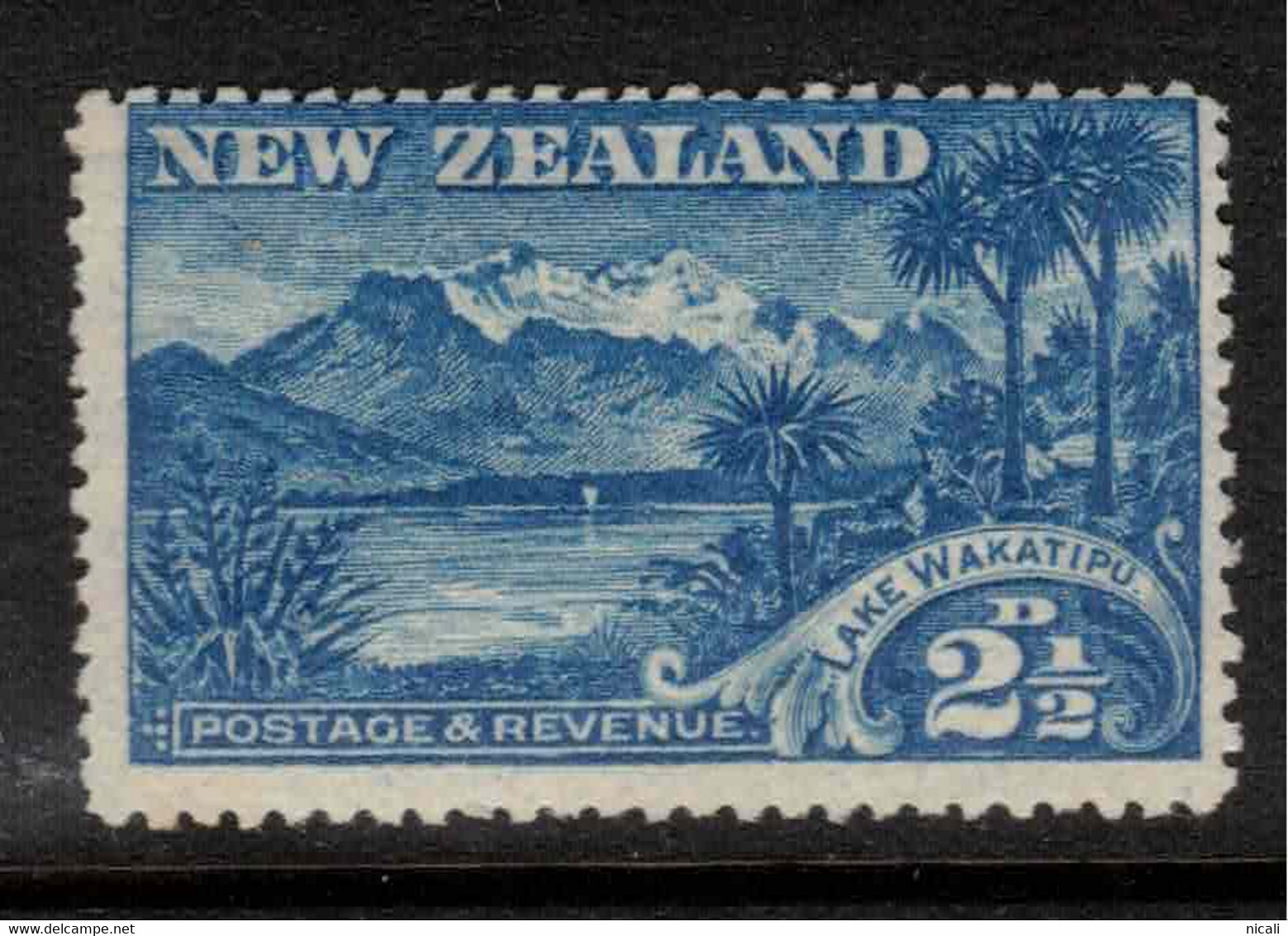 NZ 1898 2 1/2d Blue Lake Wakitipu SG 320 UNHM #AIP10 - Unused Stamps