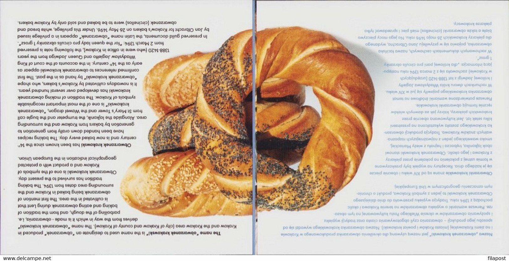 Poland 2022 Booklet / Polish Regional Products, Protected Geographical Indication, Food, Bagel, With Stamp MNH** - Booklets