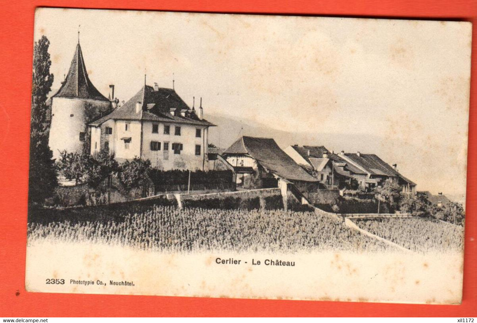 ZSA-16 Erlach Cerlier Le Château Et Vignoble  Sappeur-Rekruten-Schule 1907 Pour Bâle - Cerlier