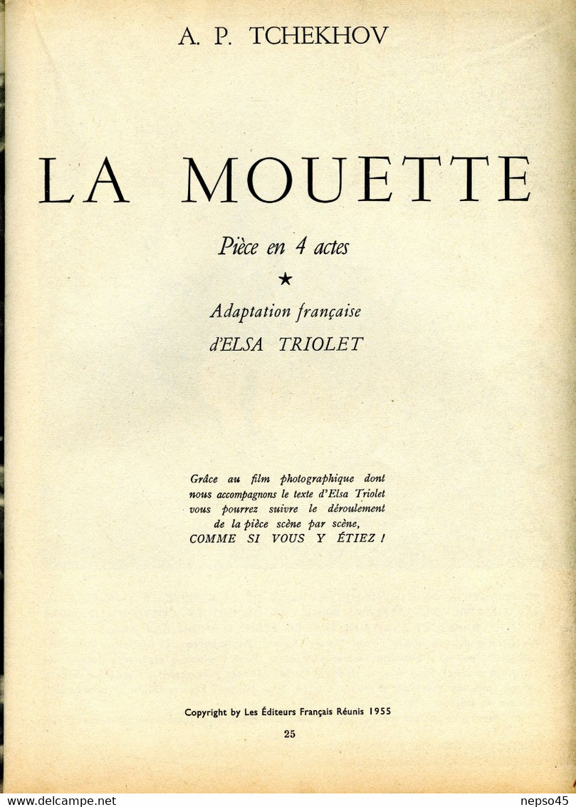 Revue Paris-Théâtre De Juillet 1955.La " Mouette " De A.P.Tchekhov.Pièce En 4 Actes.Jean-Paul Sartre Et Son Théâtre. - Theatre, Fancy Dresses & Costumes