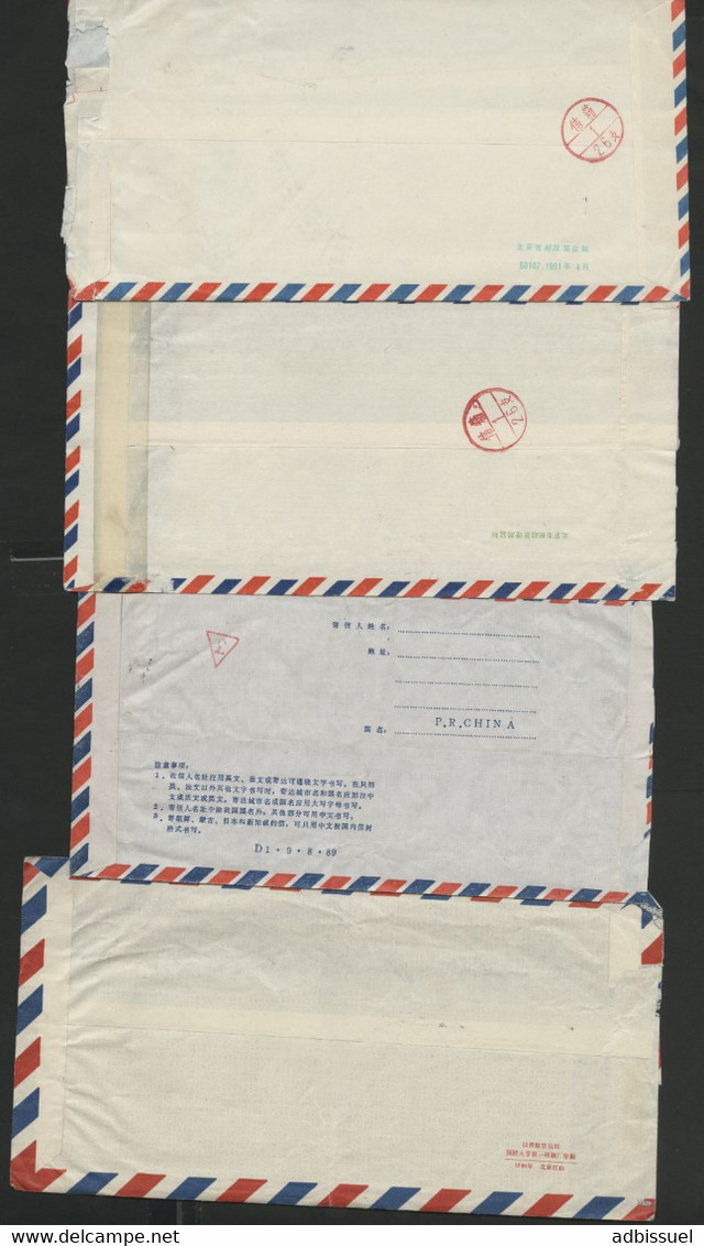 1990 - 99 CHINA Set Of 4 Envelopes, Travelled By Airmail To France - Cartas & Documentos