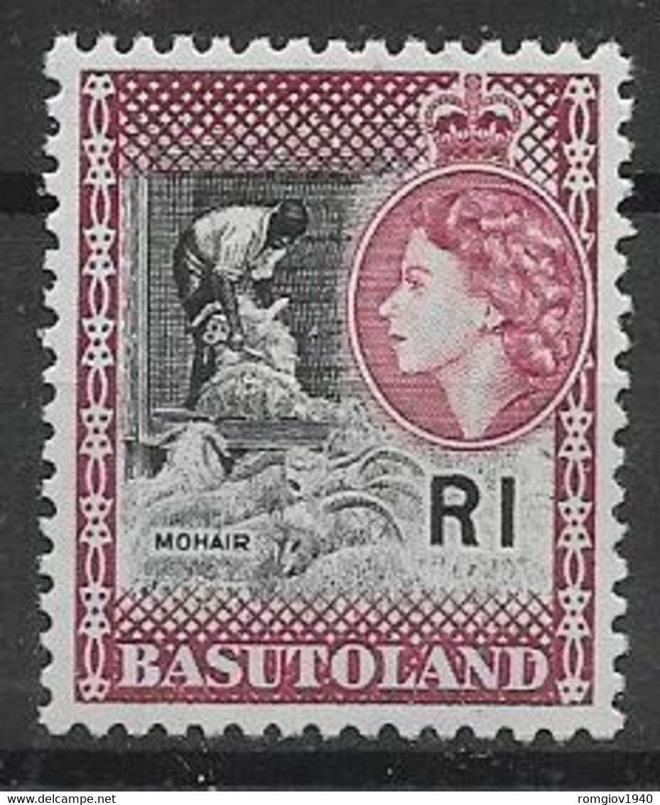 COLONIE INGLESI BASUTOLAND 1961-63 SERIE ORDINARIA EFFIGE DI ELISABETTA YVERT. 82  MNH XF++++++ - 1965-1966 Gouvernement Autonome