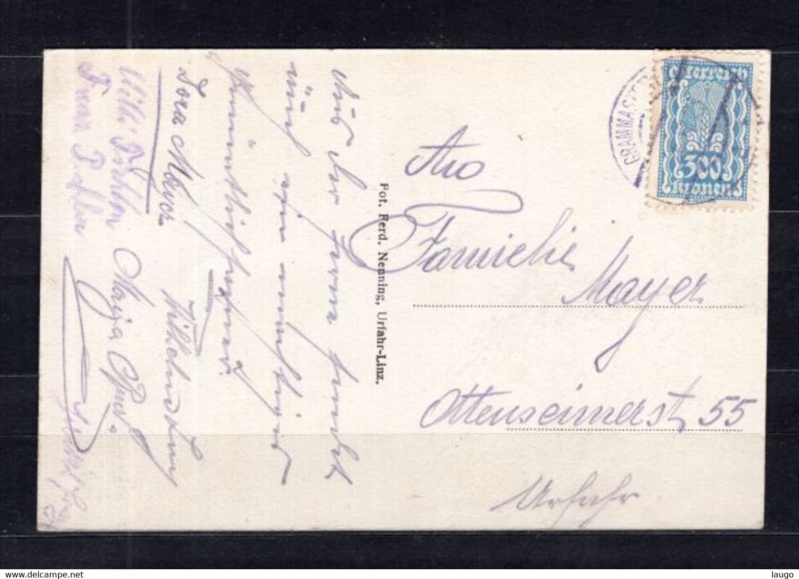 Austria Postcard  Gramastetten  Posted  1923 - Linz Urfahr