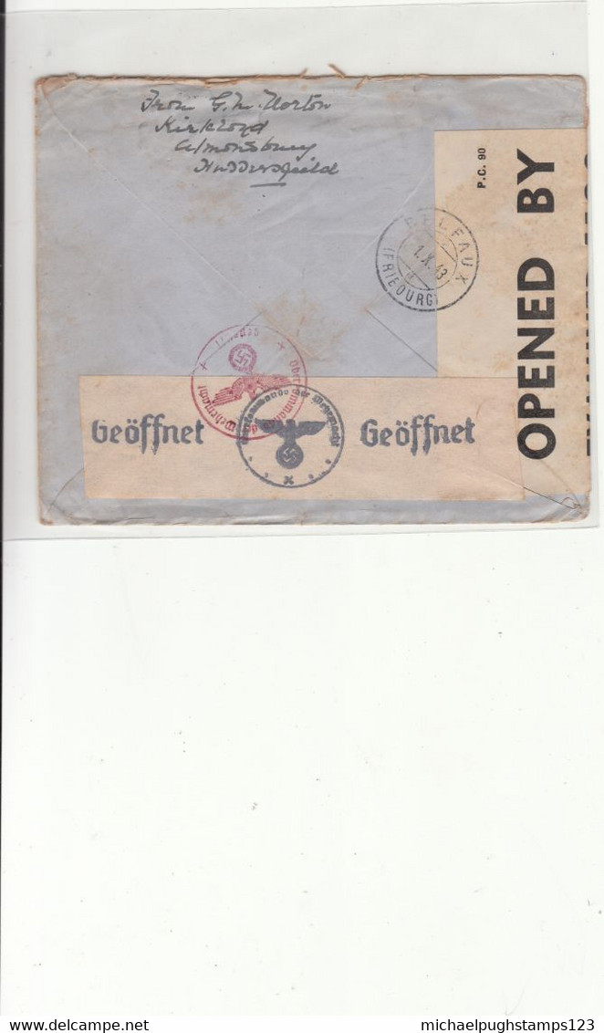 G.B. / Airmail / Switzerland / Germany / Censorship - Non Classés