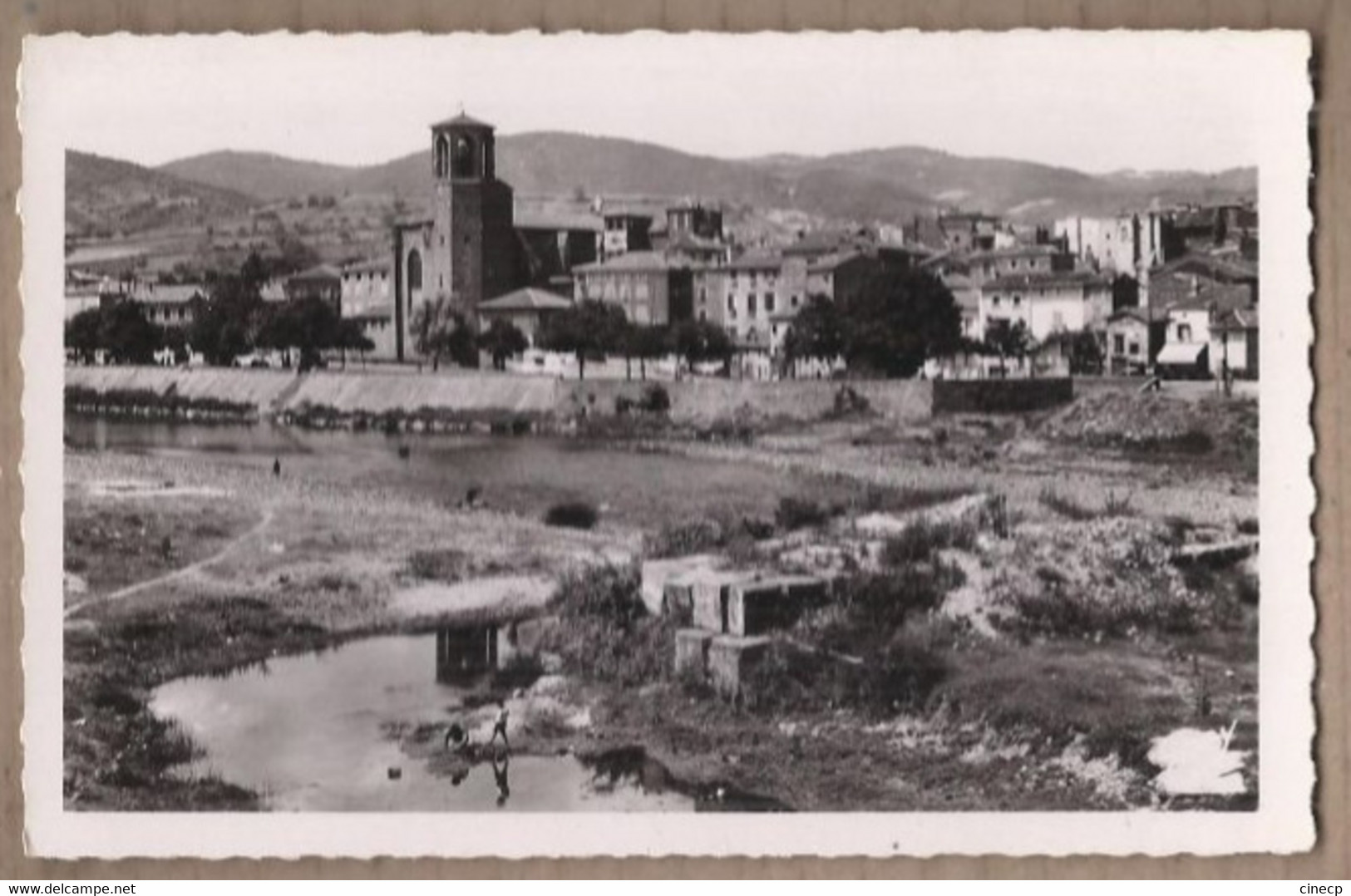 CPSM 43 - LANGEAC - Le Quai Et Vue Générale - Jolie Vue Centre Ville + TB Façades Immeubles - Langeac