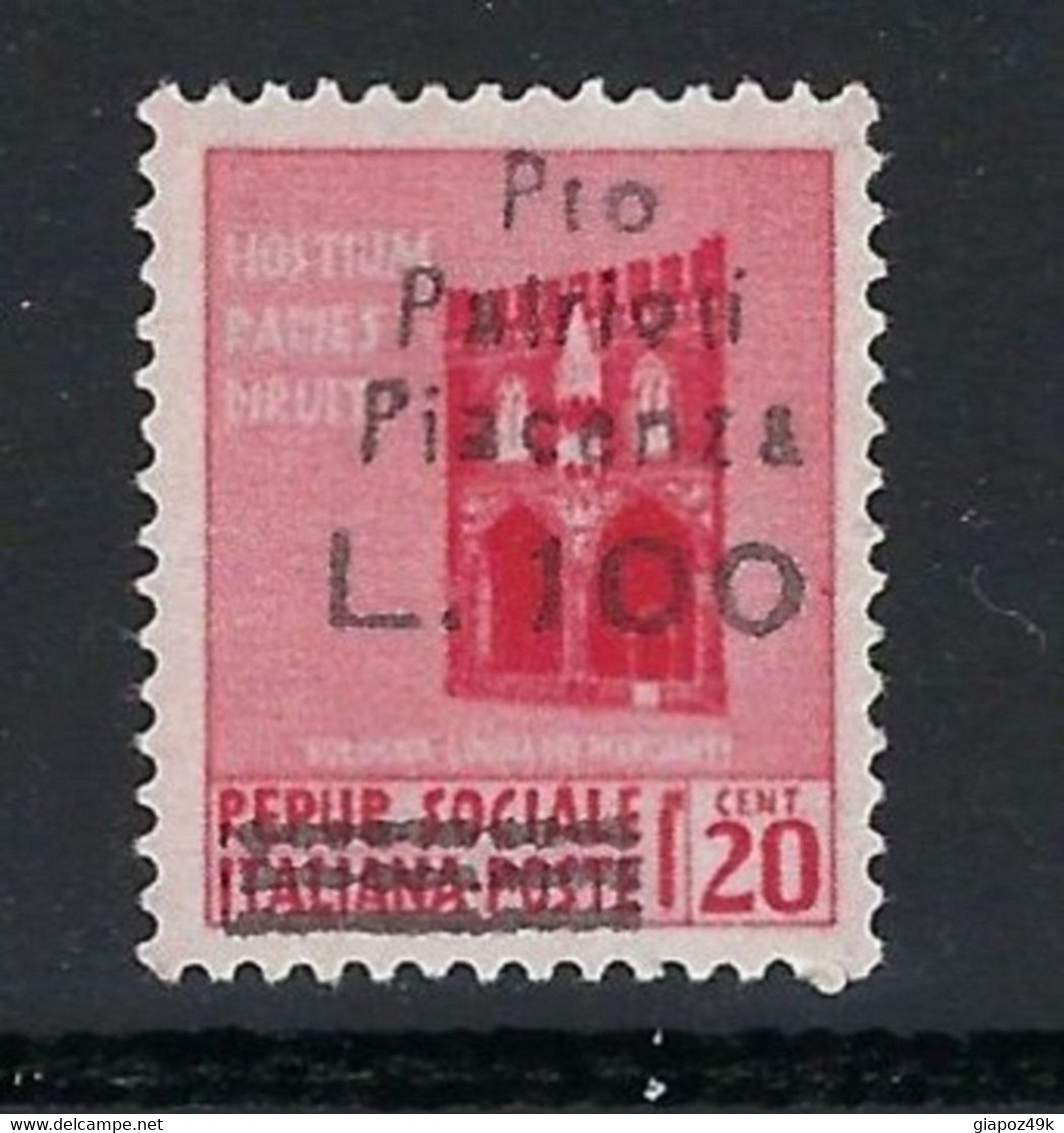 Italia C.L.N. 1945  PIACENZA  N.  ? ** Monumenti Distrutti = NON Garantito  Cat. ? € ️ Lotto N. 1586b ️ - Comitato Di Liberazione Nazionale (CLN)