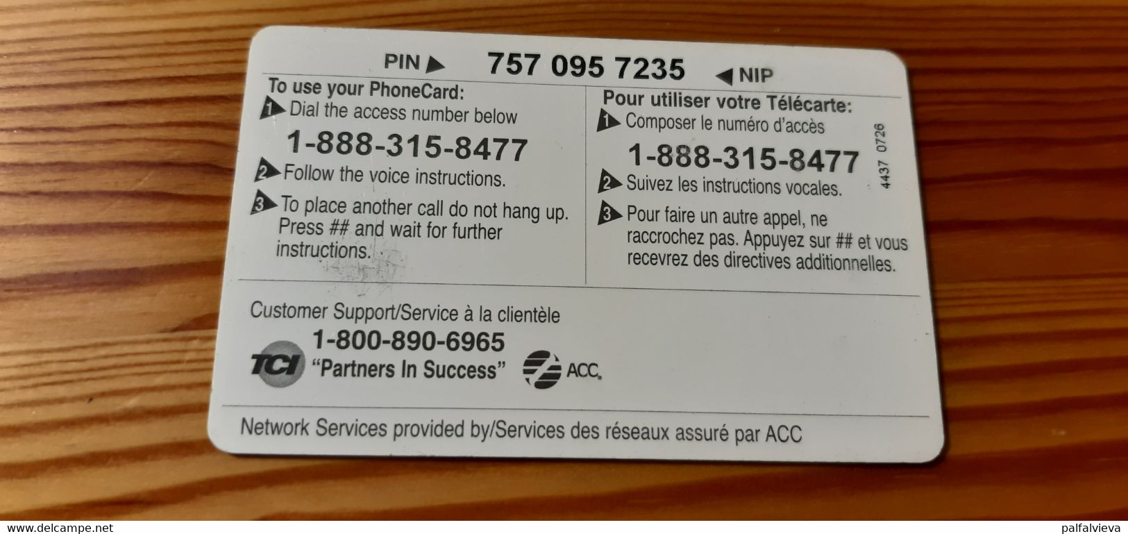 Prepaid Phonecard Canada, TCI - Skiing - Canada