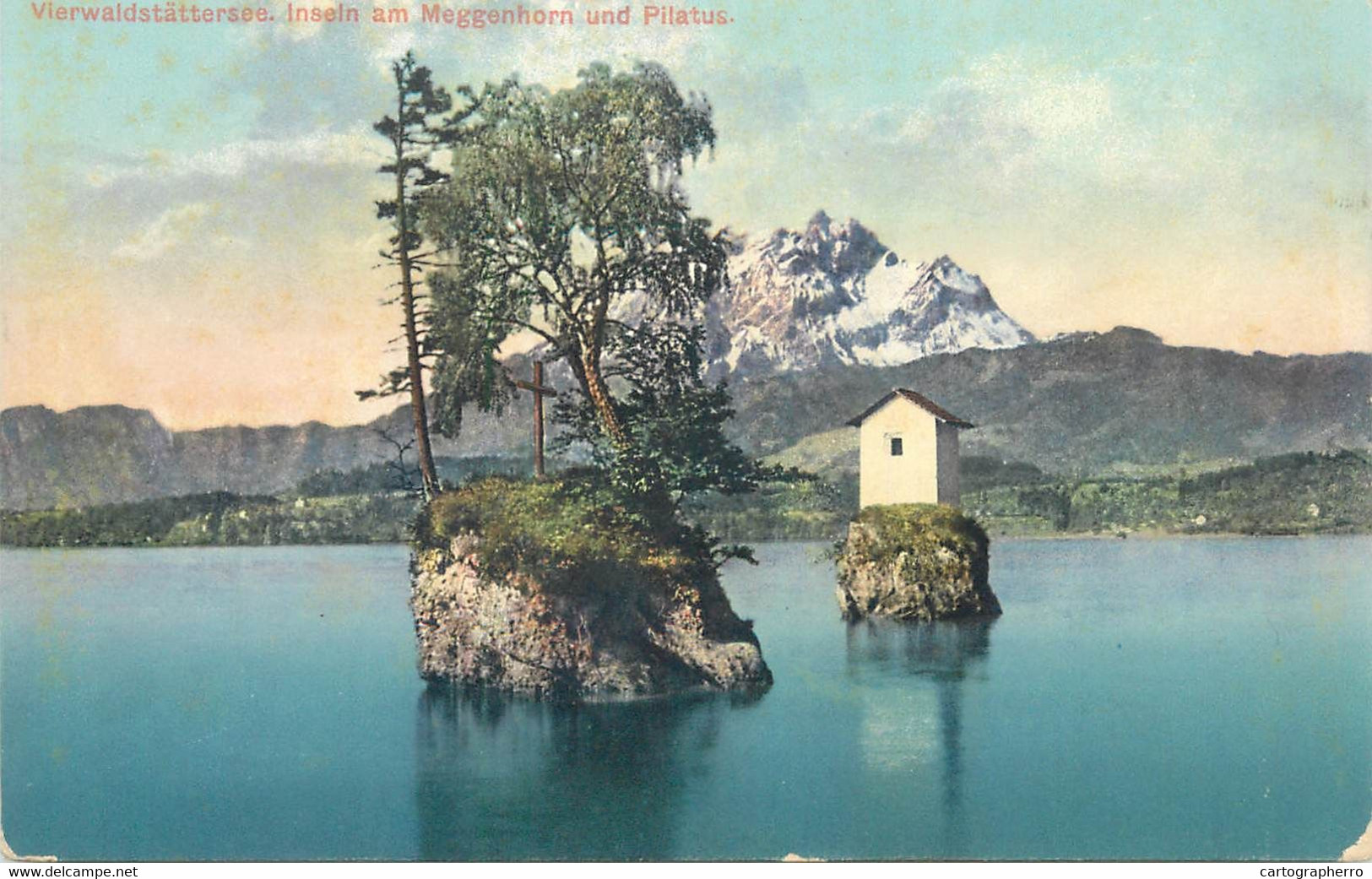 Switzerland Postcard Vierwaldstattersee Meggenhorn Blick Gegen Pilatus - Meggen