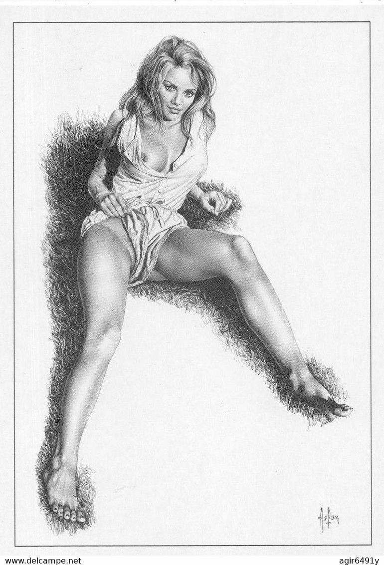 - Illustrateur ASLAN (pin-up..... érotisme....)  44 -  Rose  -28009- - Aslan