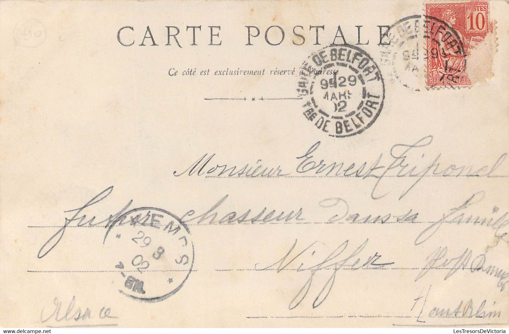 CPA FRANCE PRECURSEUR - 90 - BELFORT - Le Lion De Bartholdi - 1902 - Belfort – Le Lion