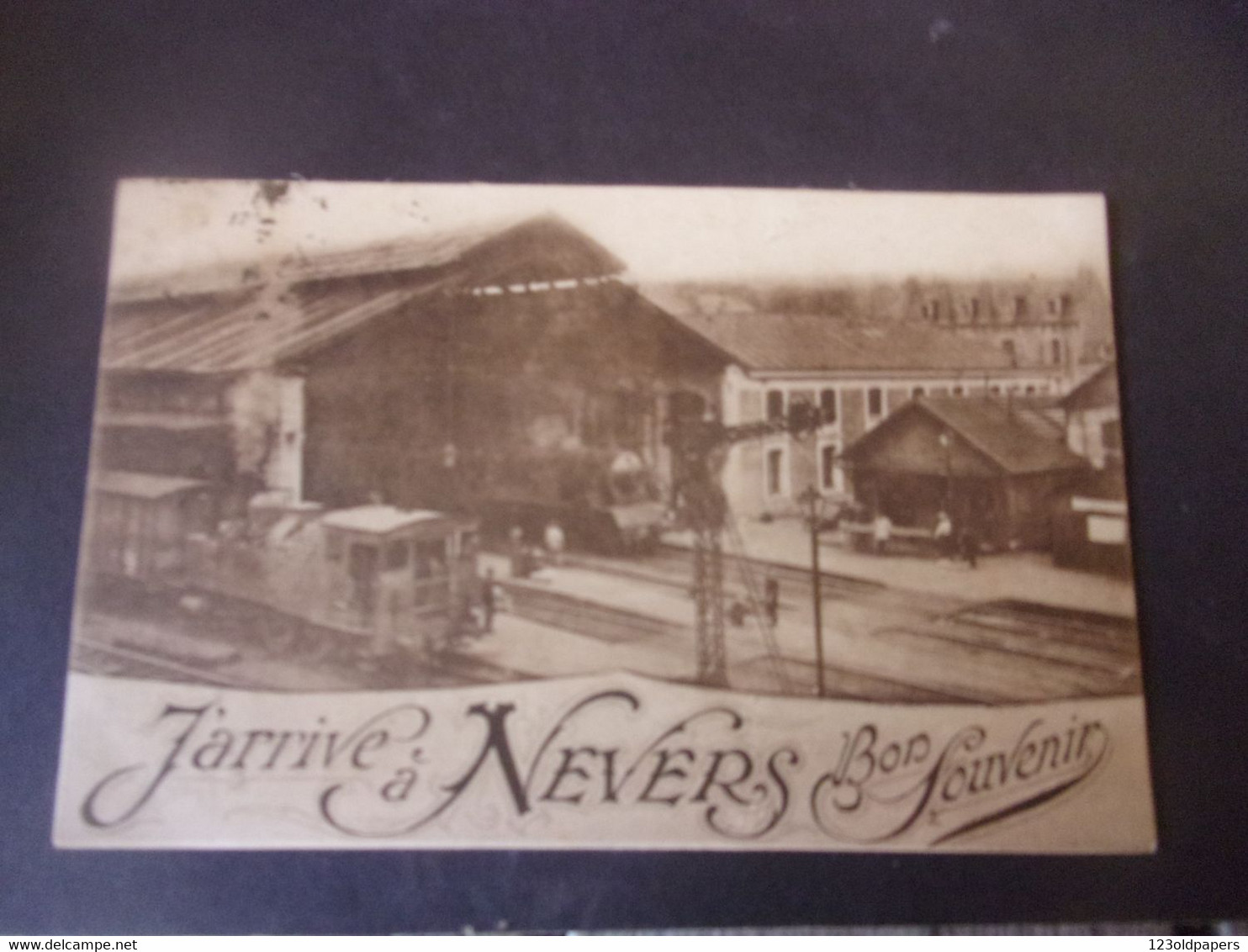 ♥️   58 NIEVRE  NEVERS 1923 SOUVENIR GARE TRAIN - Nevers