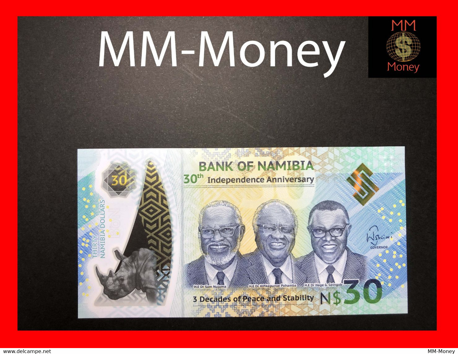 NAMIBIA 30 $  2020  P. 18  *commemorative*    Polymer  UNC - Namibia