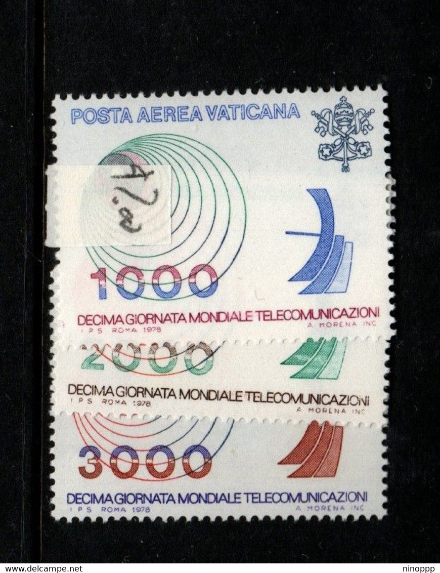 Vatican City AP 65-67 1978 Telecommunications World Day  .mint Never Hinged - Used Stamps