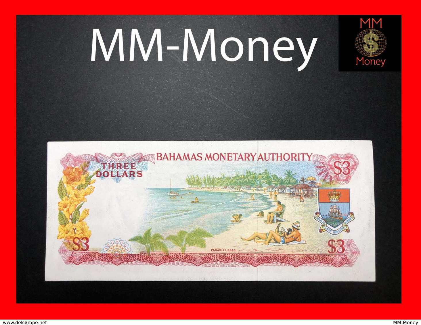 BAHAMAS  3 $   1968   P. 28   XF + - Bahamas