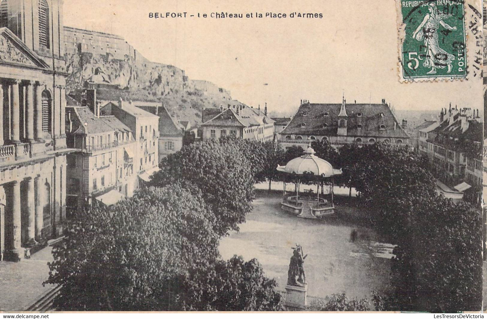 CPA FRANCE - 90 - BELFORT - Le Château Et La Place D'Armes - Belfort - Ciudad