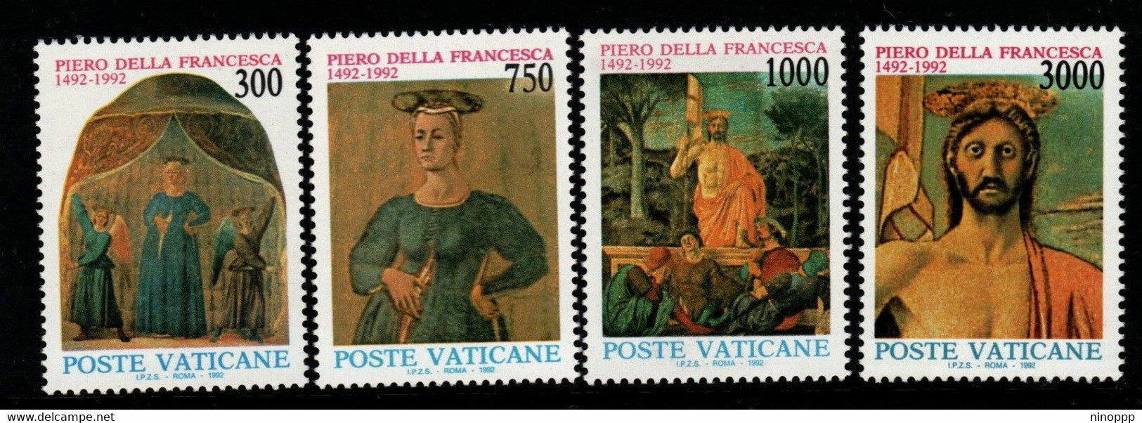 Vatican City S 942-45 1992 5th Centenary Death Of Piero Della Francesca ,mint Never Hinged - Oblitérés