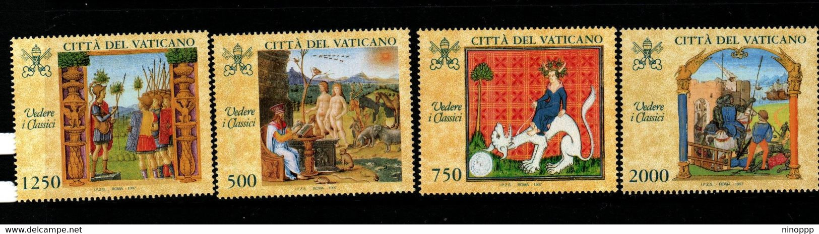 Vatican City S 1085-88 1997 The Classics .mint Never Hinged - Oblitérés