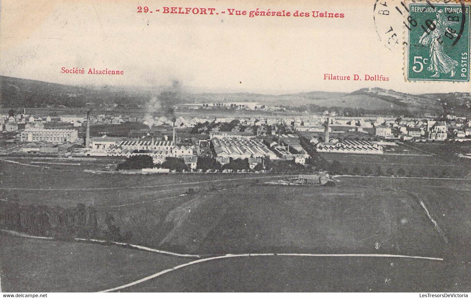 CPA FRANCE - 90 - BELFORT - Pont Carnot - Vue Générale Des Usines - Filature Dollfus Société Alsacienne - REMIEREMONT - Belfort - Stadt