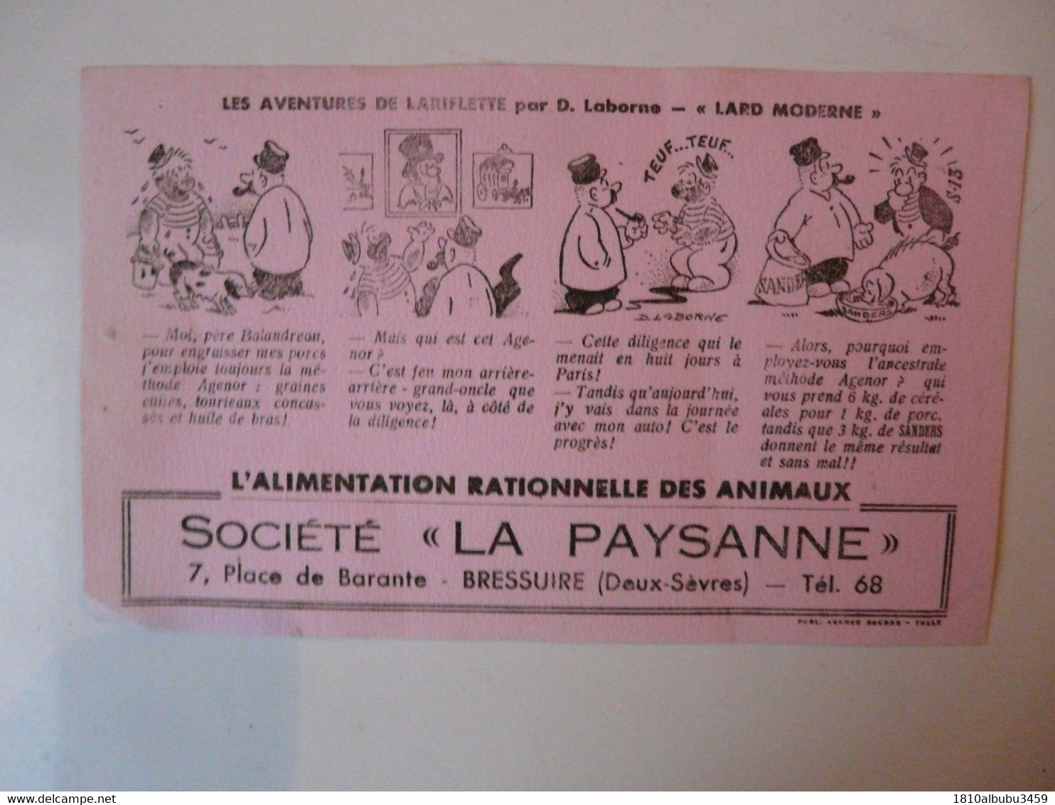 VIEUX PAPIERS - BUVARD : Société "LA PAYSANNE" - L'Alimentation Rationnelle Des Animaux - Animals