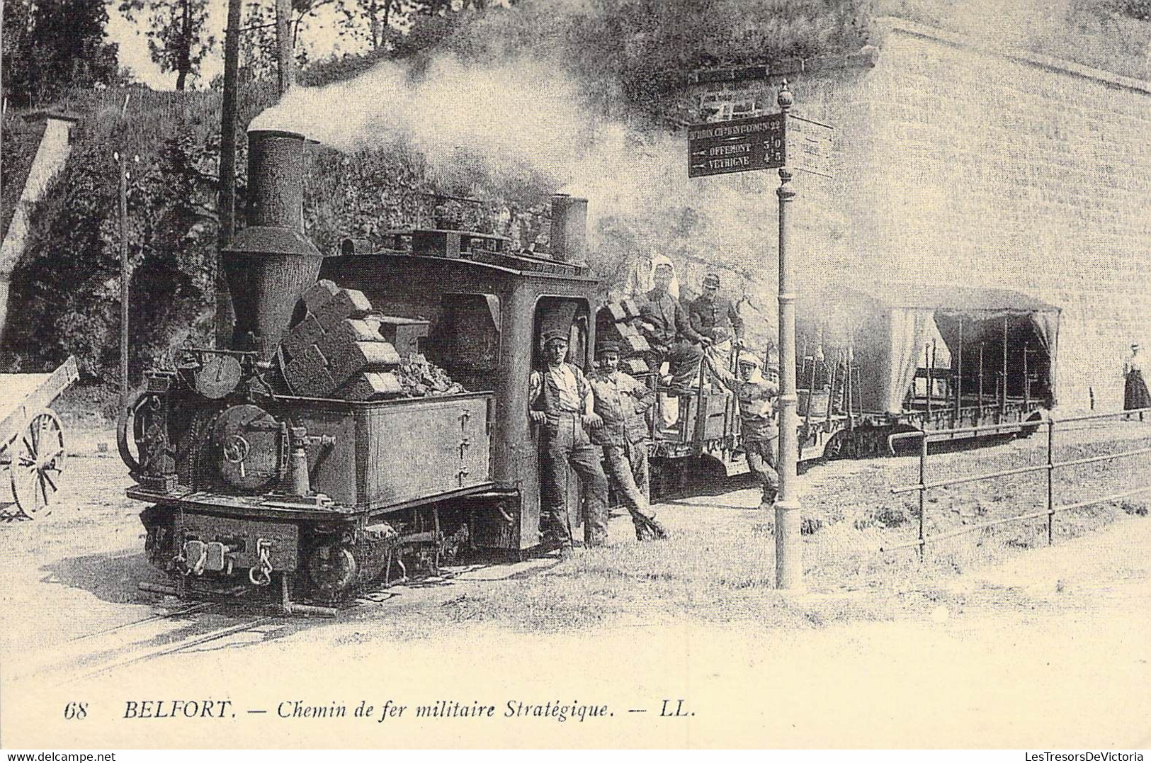 CPA Militariat - 90 - BELFORT - Chemin De Fer Militaire Stratégique - LL - Locomotive - Train - Système Péchot - Ausrüstung