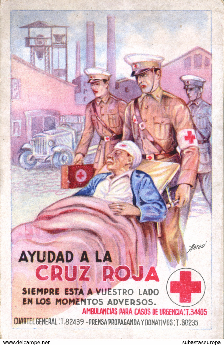 Tarjeta Editada Por La Cruz Roja, Serie B Nº 2. Nueva. - Republikanische Zensur