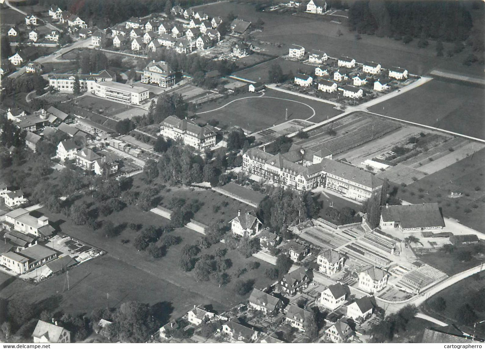 Switzerland Postcard Zurch Aerial Scene Pflegeanstalt Fur Gerstesschwache Bildungsunfahrge Kinder Uster - Uster