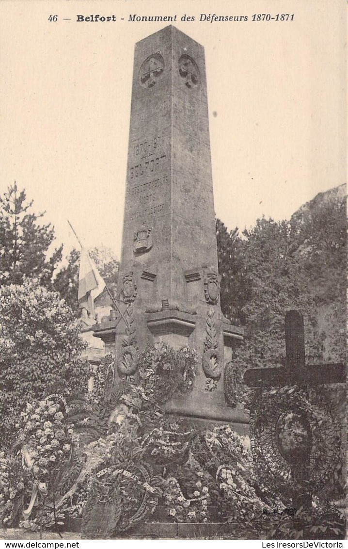 CPA Militariat - 90 - BELFORT - Monument Des Défenseurs 1870 1871 - Unis France - Kriegerdenkmal