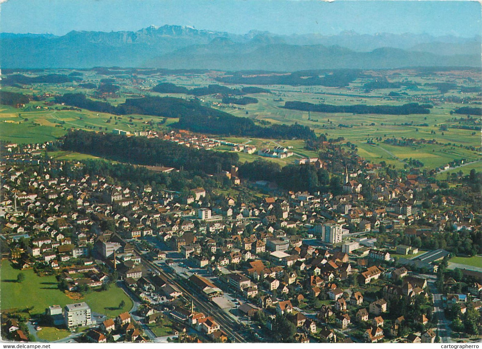 Switzerland Postcard Uster Aerial Scene Flugaufnahme - Uster