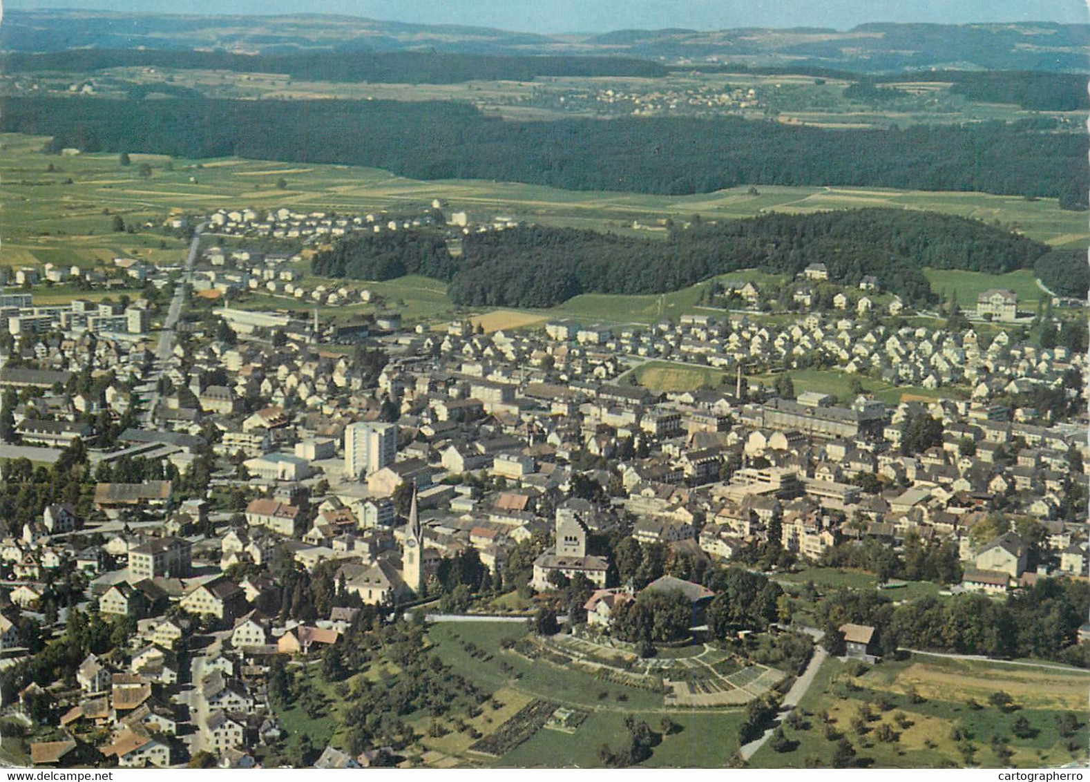 Switzerland Postcard Uster Aerial Scene Photoglob 1964 - Uster