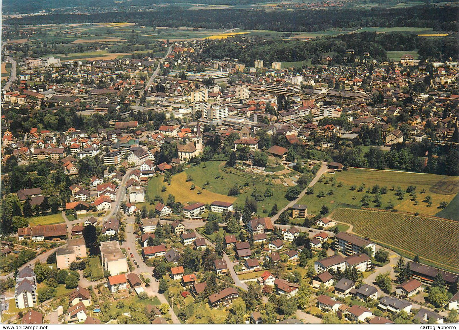 Switzerland Postcard Uster Flugaufnahme Photoglob - Uster